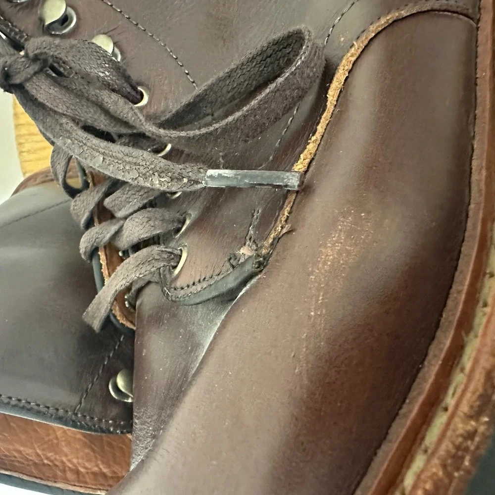 Allen Edmonds Higgins Mill 7562 Mens US 11 D Brown Leather Lace Up Ankle Boots